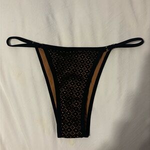 Black and Tan Lace Bikini Bottom